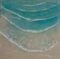 <h5>Sea Spray on a fine summers day</h5><p>SOLD inks dropped between layers of medium on a wooden panel 20cms x 20cms </p>