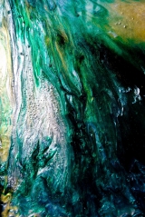<h5>Green Earth abstract for Steve</h5><p>Not available as a pressie for Steve.
Resin and pigments on canvas
Size: 30cm x 30cm</p>