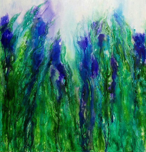 Wild Iris showing at Oriel CRiC Art Gallery, Crickhowell