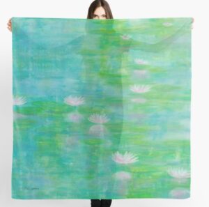 Arty Scarf Summertime Lily Pond