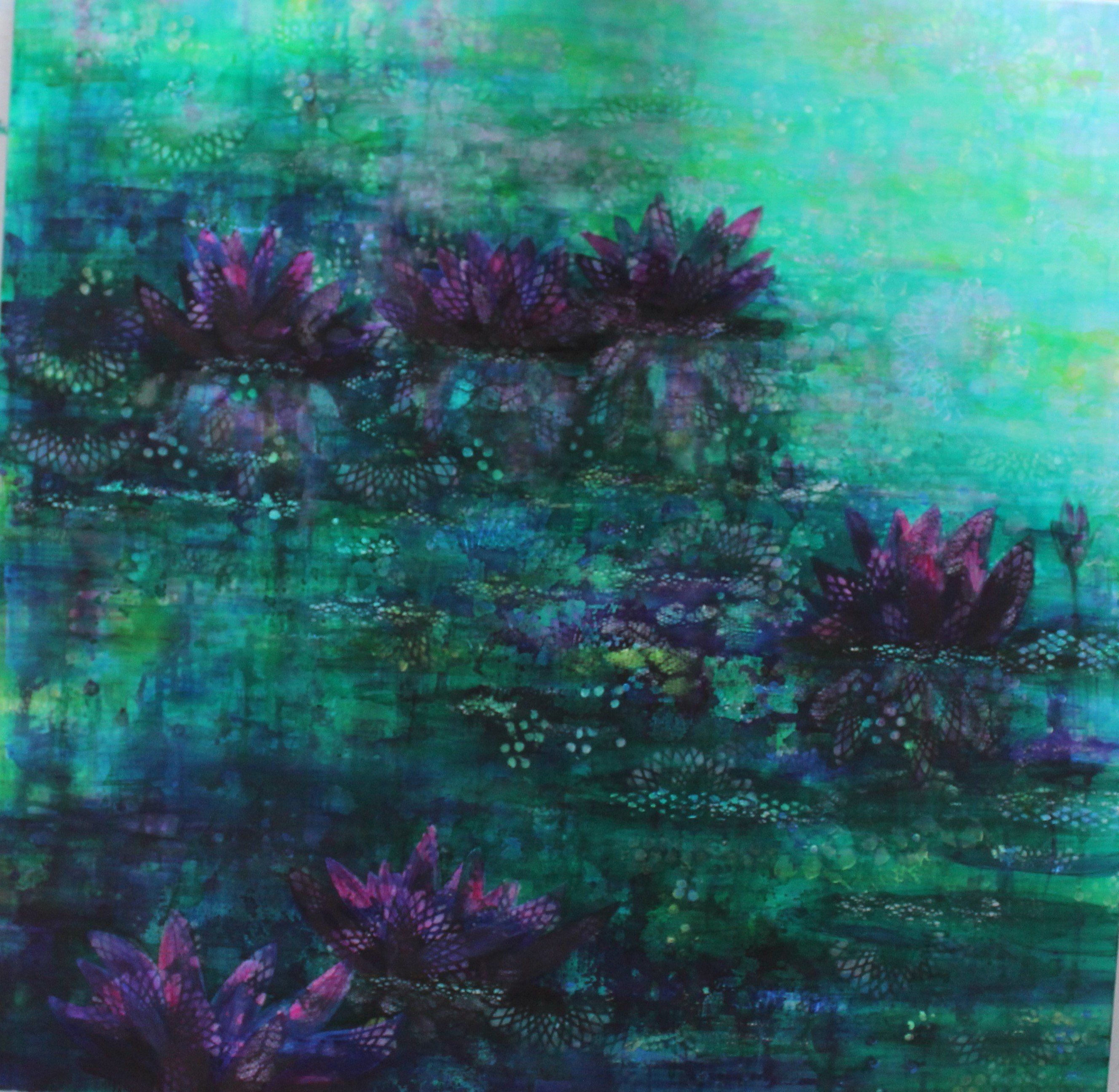 a very dark lilypond